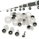 15pcs/pack Durable Silicone Fishing Rod Guides DIY Rod Building Replacement
