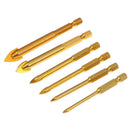 6Pcs Ceramic Tile Glass Drill Bits 1/4" Hex Shank Set for Chucks Bit Holder OZ