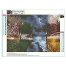 Four Vision Tree 5D DIY Full Drill Diamond Painting Embroidery Needlework(2