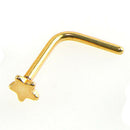 Exquisite Star Nose Ring Stud Elegant 8 Color L Shaped Nose Ring Stud Set OE