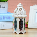 Moroccan Lantern Metal Chandelier ~ Tea Light or Votive Candle Holder White