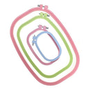 4PCS Plastic DIY Embroidery Hoops Square Shape Cross Stitch Hoops Frame RingD3G5