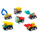 6pcs/Set Mini Cartoon Cars Models Pull Back Engineering Truck Toys Kid Gift