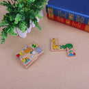 15pcs Dominoes Wooden Toys Puzzle Cartoon Animal Baby Educational Cute Toys