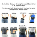 1pc Belly Gun Holster Invisible Belt Bag Concealed Carry Elastic Girdle Wais Ew
