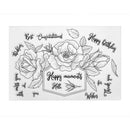 2pcs DIY Silicone Transparent Seals Stamps+Cutting Die for Album (MS-683) A