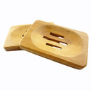 Natural Bamboo Wood Soap Dish Storage Holder Bath Shower Plate Kitchen Bathroom