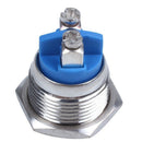 DC 36V 2A Off-(On) NO 16mm Metal Flat Momentary Push Button Switch