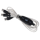 USB IN-OUT MIDI Interface Cable Converter PC to Music Keyboard Adapter Cord OZ