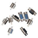 10 Pcs Computer DB9 Male to Solder Type Female Adapter Connectors