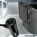 Universal 4 USB Ports QC 3.0 Fast Car Charger Front Back Seat Adapter Cell phone