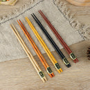 5Pairs Japanese Reusable Chopsticks Natural Beech Chopsticks Delicate gift bA3C