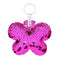 Butterfly Keychain Glitter Sequins Key Ring Women Car Bag Pendant (Purple) A#S