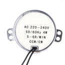 New AC 220-240V Synchronous Motor Gearmotor 4W CW/CCW Great Couple 5-6 RPM Hot