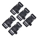 5pcs Survival Whistle Buckle Plastic Curved Side Release Buckles For ParacordJ3C