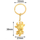 1PC Ox Year Lucky Key Ring Pendant Lucky Bull Keychain Gift Pendant Souvenir Hn