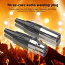 3 Pin Male + Female XLR Mini Connectors Small XLR Mic Audio Plugs for Microphone