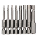8Pcs H1.5-H8 50mm 1/4'' Shank Hex Magnetic Head Screw Driver Screwdriver Bit Set