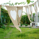 Christmas Wedding Party Decorated With A Colorful Flag Love Hessian Pennant