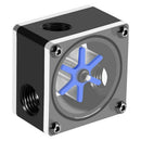 Flow Meter Indicator, G1/4 Threaded 6 Impeller 3 Ways for Pc Computer Water Q3O6