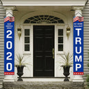 2020 U.S. Presidential Campaign Gate Couplets General Election Trump Hangs Flag