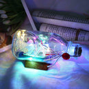 Glass Pirate Ship Sailing Boat Wishing Drift Bottle Home Office Welt  Xmas Gift