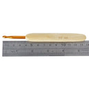 8 x Bamboo Handle Alumina Head Crochet Hooks Needles Marked Size 2.5mm-6mm