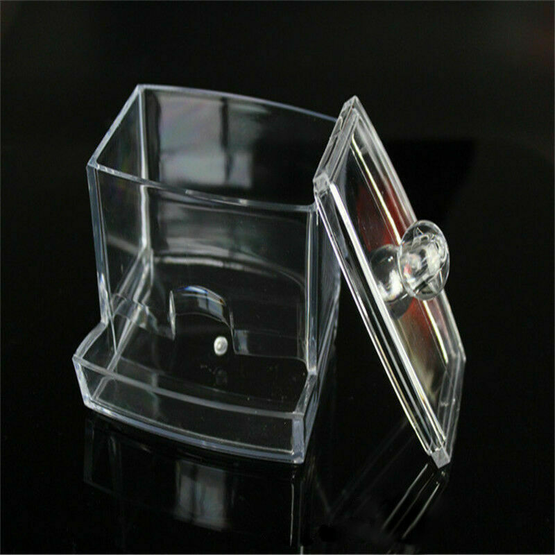 Useful Clear Acrylic Q-tip Storage Cotton Swab Holder Box Cosmetic Organizer