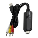 1080P HDMI to RCA Convert Cable Male to 3RCA AV Composite Male Adapter Cord