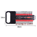 1X(27 Pcs Sleeve Cr-V Ratchet Wrench 1/4 Wrench Tool Set Socket Sets Profes