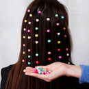 100 PCS Mini Hair Claw Clips For Women Girls Cute Candy Colors Beads HeadweHK ^