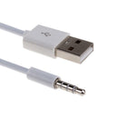 3.5mm AUX Audio Male to USB 2.0 Male Charge Cable Adapter Cord For Car iPod