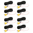 8 Packs Car Bus Trailer Truck RCA Reverse Rear View Parking Camera Video Cable