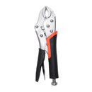 1X(2Pcs 220Mm/10 Inch Locking Pliers Gourd Mouth Straight Jaw Lock Mole Pli