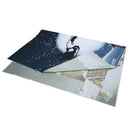 Vinyl Christmas Day Ice and snow, house, elk sled on the moon Seamless back