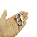 5x Stainless Steel Quick Link Lock Ring Carabiner for Camping Hiking Fishing