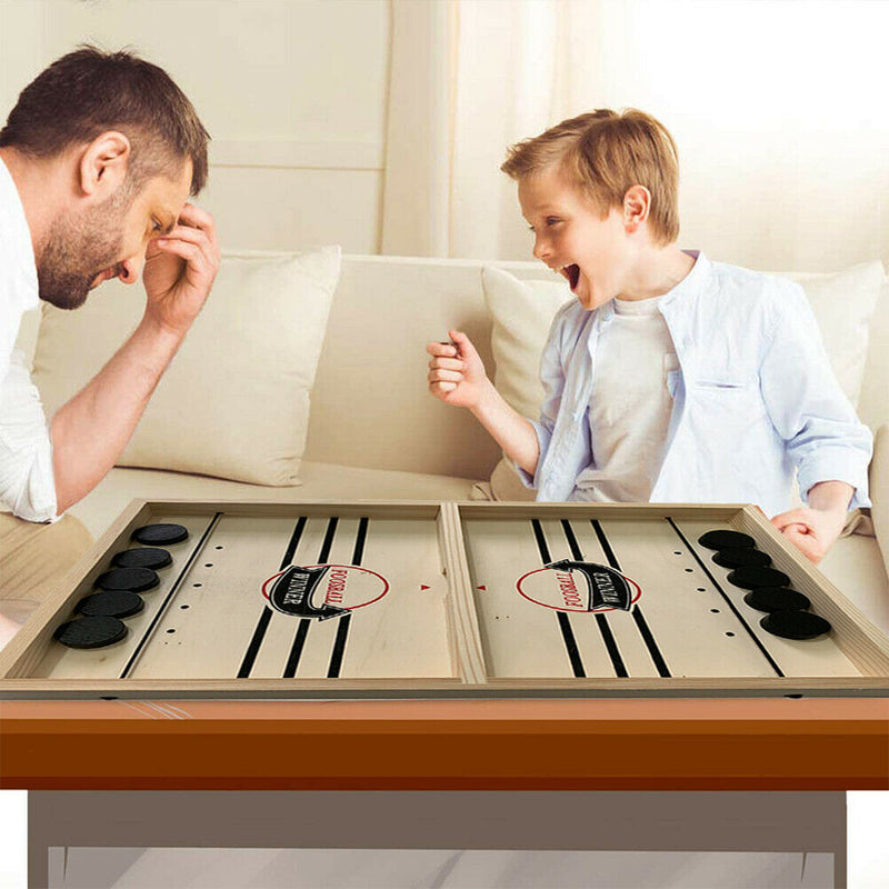 Wooden Adults Funny Board Games Toys Catapult Chess Fast Sling Puck Family Party