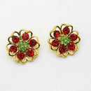 10pcs Crystal Flower Rhinestone Embellishment Sewing Buttons for Craft Decor