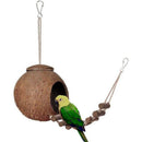100% Natural Coconut Husk Coconut Hide with Ladder for Bird Shell Hideaway  A6T4