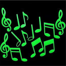 45pcs Stickers For Kid's Luminous Wall Stickers Musical Note Glow In Th YOZ