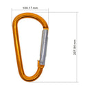 50Piece Mixed D Shaped Aluminum Carabiner Hook Keychain Snap Clip Climbing