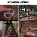 Camping Grill Hanging Pot Stand Detachable Outdoor Tripod Hanging Rack Set