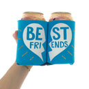 2pcs Best Friend Beer Bottle Holder Insulated Glass Drinks Sleeve Can Cooler