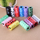 1Roll/15PCS Pet Dog Printing Waste Poo Poop Bag Degradable Clean-up Dispenser LJ