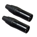 2pcs XLR 3Pin Male DIY Audio Cable Microphone Connector Solder Plug Adapter