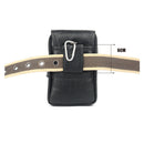 New Portable Soft Leather Belt Purse Bag With Zip Pockets and Phone Pocket for