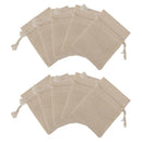 20pcs Natural Linen Pouches Drawstring Burlap Jute Sack Drawstring Gift Bags