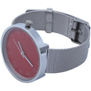women fashion Digital dial metal quartz Wrist Watch Red B1A7 K6X1