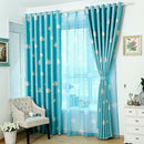 Clouds Pattern Window Sheer Voile Curtain Shade Punch Drapes 100x250cm Blue