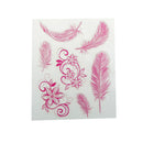 Beautiful Colorful Feather Shape Rubber Stamp Scrapbooking Photo Album Decor-OZ